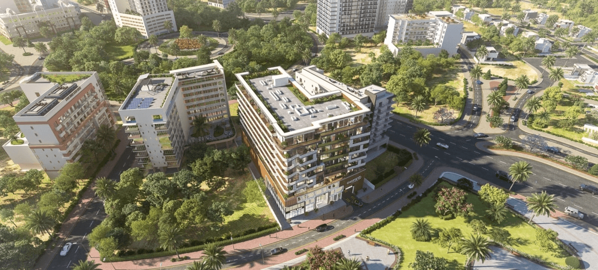 Stunning rendering of upcoming off-plan residential development in Dubai.